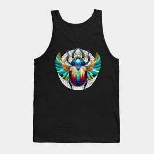 Egyptian Scarab Beetle -Mosaic Art Tank Top